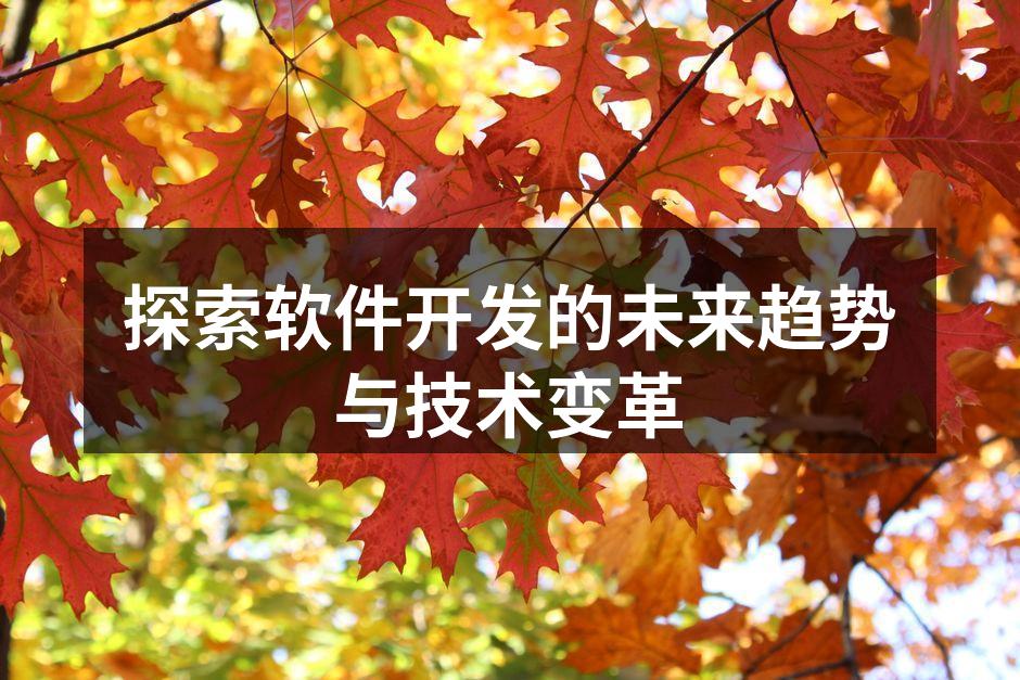 探索软件开发的未来趋势与技术变革