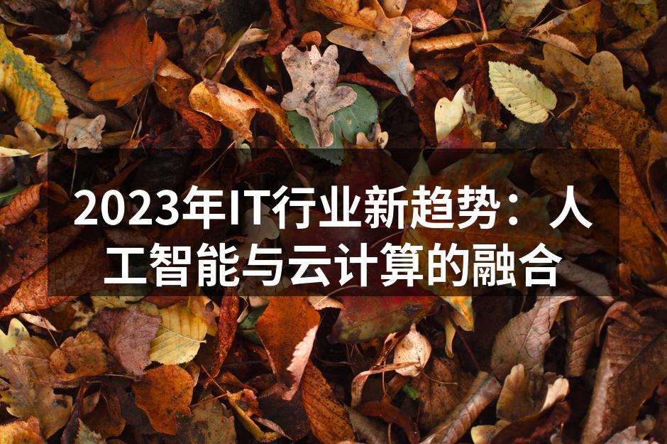 2023年IT行业新趋势：人工智能与云计